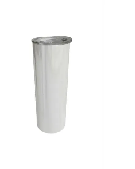The unprinted 20oz Skinny Tumbler before we print it