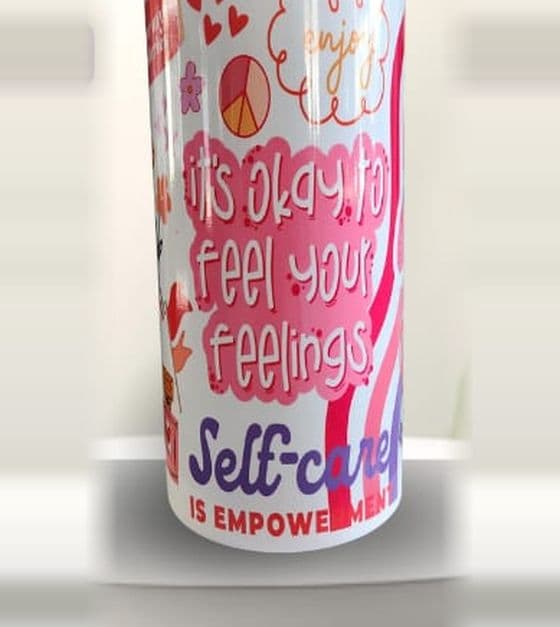 It's Okay To Feel Your Feelings, 450ml stainless steel tumbler