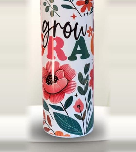 Grow in Grace, 600ml stainless steel tumbler